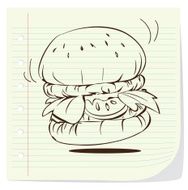 hamburger doodle N4