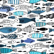 Underwater seamless pattern with fishes N3