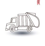 Recycle truck icon vector illustration