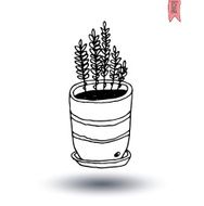 vase of flowers Vector illustration N13