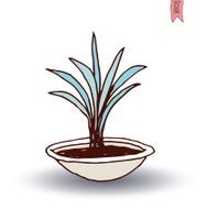 vase of flowers Vector illustration N14