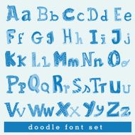 Hand drawn alphabet vector N52