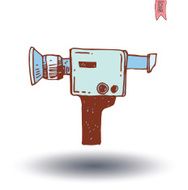 Cinema camera icon vector illustration