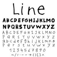 Hand drawn alphabet vector N57