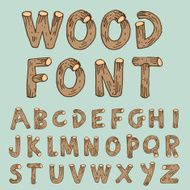 Hand drawn alphabet vector N58