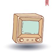 vintage tv vector illustration N32
