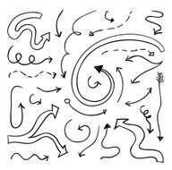 Set of arrows hand drawn vector illustration N42