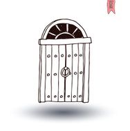 old Door icon illustration vector N7