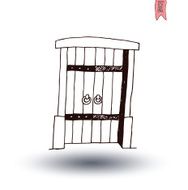 old Door icon illustration vector N8