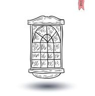 Window set doodle Vector illustration N16