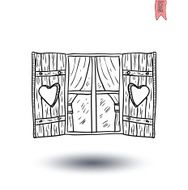 Window set doodle Vector illustration N19
