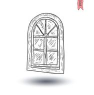 Window set doodle Vector illustration N22