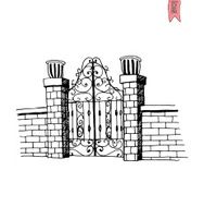 gate icon vector illustration N6