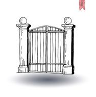 gate icon vector illustration N7