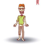 zombie cartoon character vector illustration N31