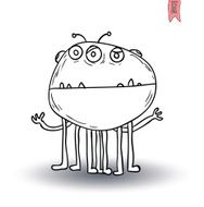 cartoon monster vector illustration N15