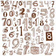 numbers hand drawn illustration N2