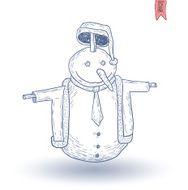 Snowman Vector Illustration N2