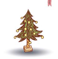 Christmas Tree Vector Illustration N5