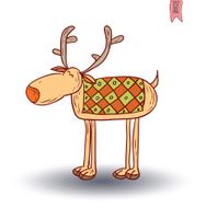 Reindeer Christmas vector illustration