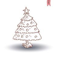 Christmas Tree Vector Illustration N8
