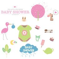 Baby shower design N415