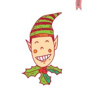 Cartoon Christmas elf vector illustration N2