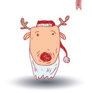 Reindeer Christmas vector illustration N2