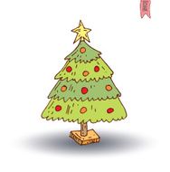 Christmas Tree Vector Illustration N11