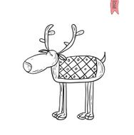 Reindeer Christmas vector illustration N3