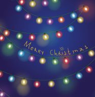 Christmas string lights vector illustration N3