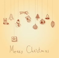 Doodle Christmas elements vector illustration