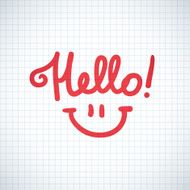 hello lettering N10