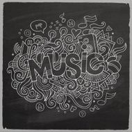 Music chalkboard background