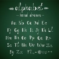 Alphabet and punctuation chalkboard N2
