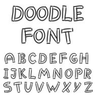 English alphabet in doodle style N4