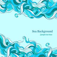 Vector seamless wave hand-drawn pattern N5