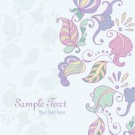 Decorative element Vector Floral Card