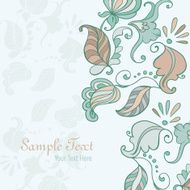 Decorative element Vector Floral Card N2