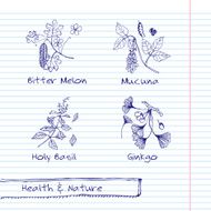 Handdrawn Illustration - Health and Nature Set N27