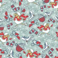 New year cheep Winter seamless pattern Christmas decor N2