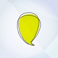 Colorful Vector Doodle Speech Bubble Drawing On Paper N2