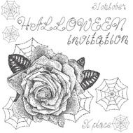 Happy Halloween postcard invitation