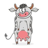 Funny cow vector cartoon