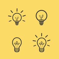 Light bulb vector icon N17