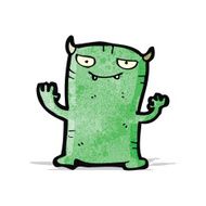 cartoon little monster N114