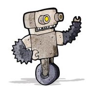 cartoon old robot N20