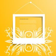 Vector white frames on the yellow wall N11