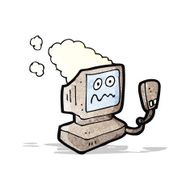 cartoon overheated computer N3
