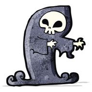 cartoon spooky ghost N167